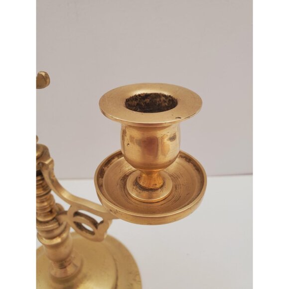 Vintage candelabra candle holders/ 3 arm candelabras/ candelabra perfect for - Picture 8 of 9